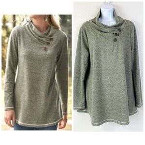 Soft Surroundings Sage Green Brinley Top Size L